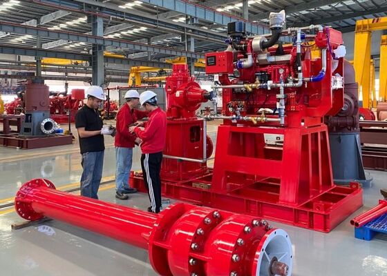 UL/FM 300GPM 1480/1760RPM 2-12 ступеней Вертикальный турбинный пожарный насос