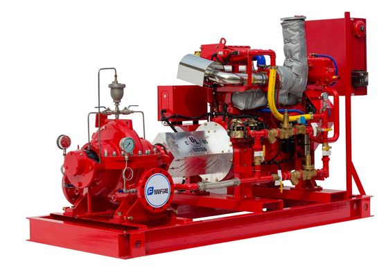 5000GPM 174PSI Дизельный двигатель UL FM Сплит-кейс пожарный насос с контролером Tornatech Дизельный двигатель Движимый пожарный насос