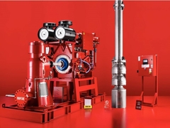 Центробежный двигатель, вертикальный турбинный пожарный насос, гибкий корпус из чугуна